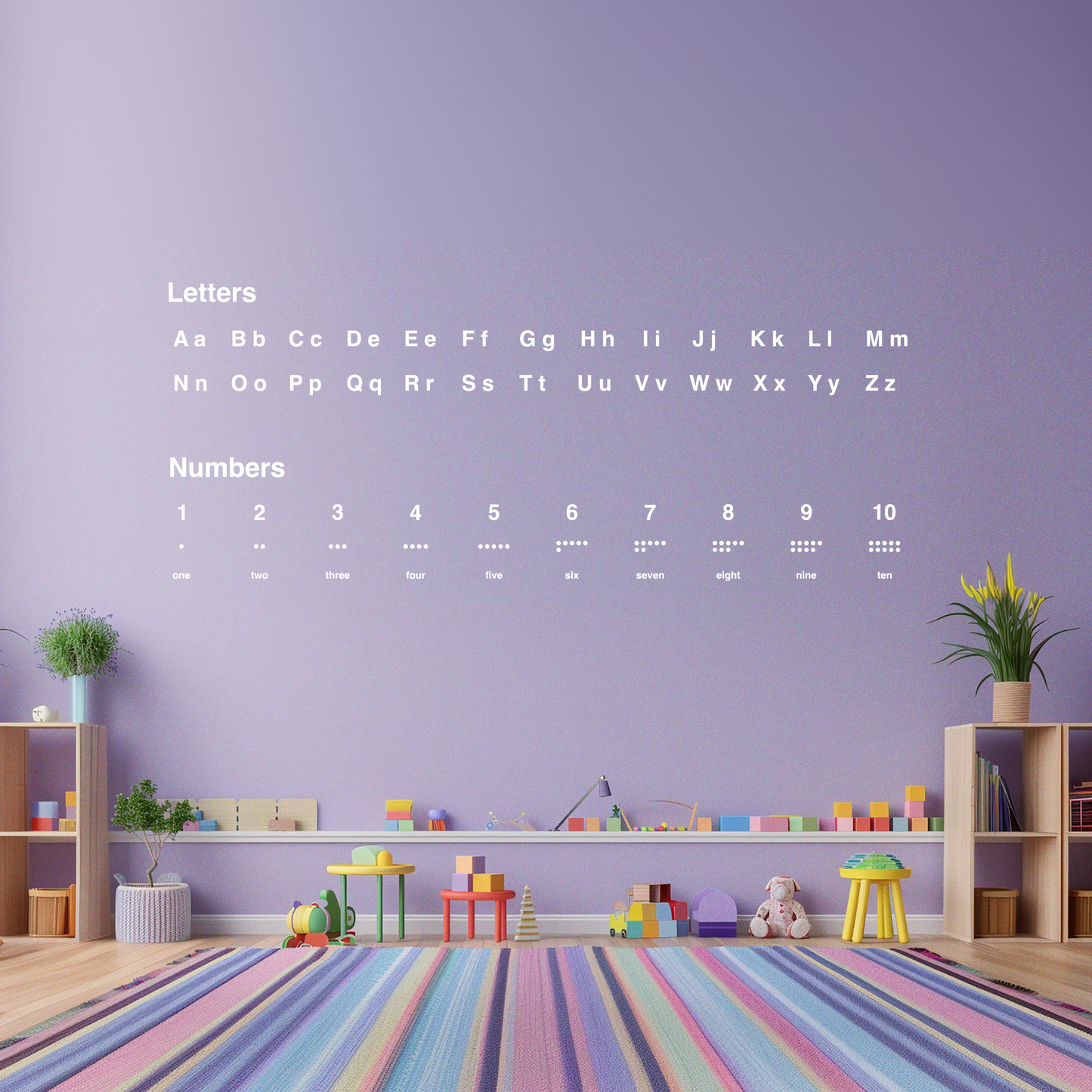 Educational Mega Wall - Letters - Numbers- Shapes - Colors